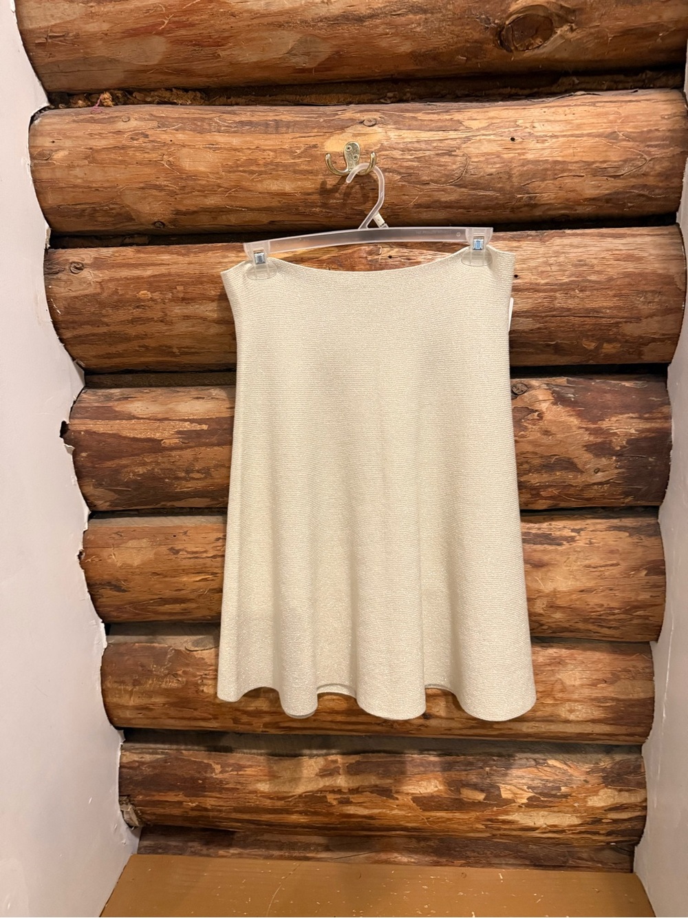 💛Gorgeous NWT Thick Garcia Women's Cream A-Line Knit Skirt